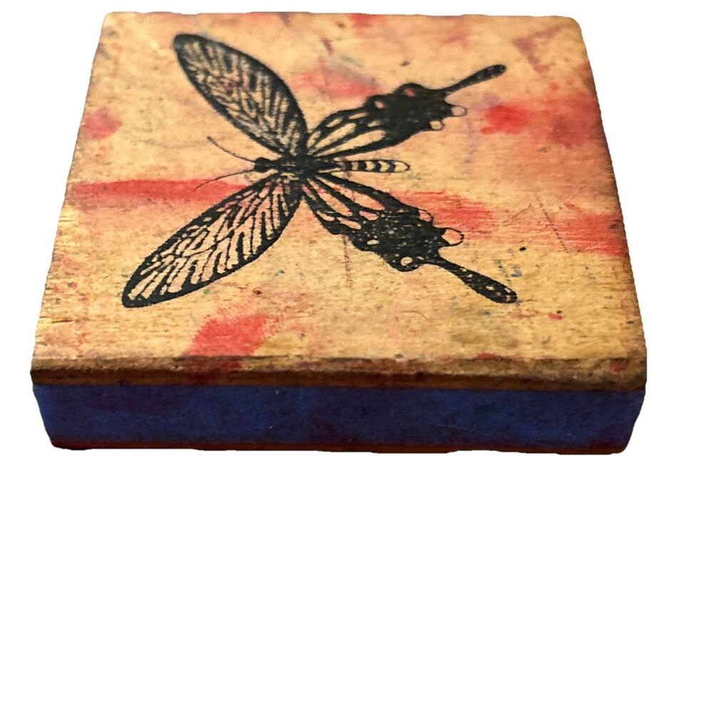 Unbranded Rubber Stamp Butterfly 2 Inches Square Scrapbooking Paper Arts Crafts - Picture 5 of 8